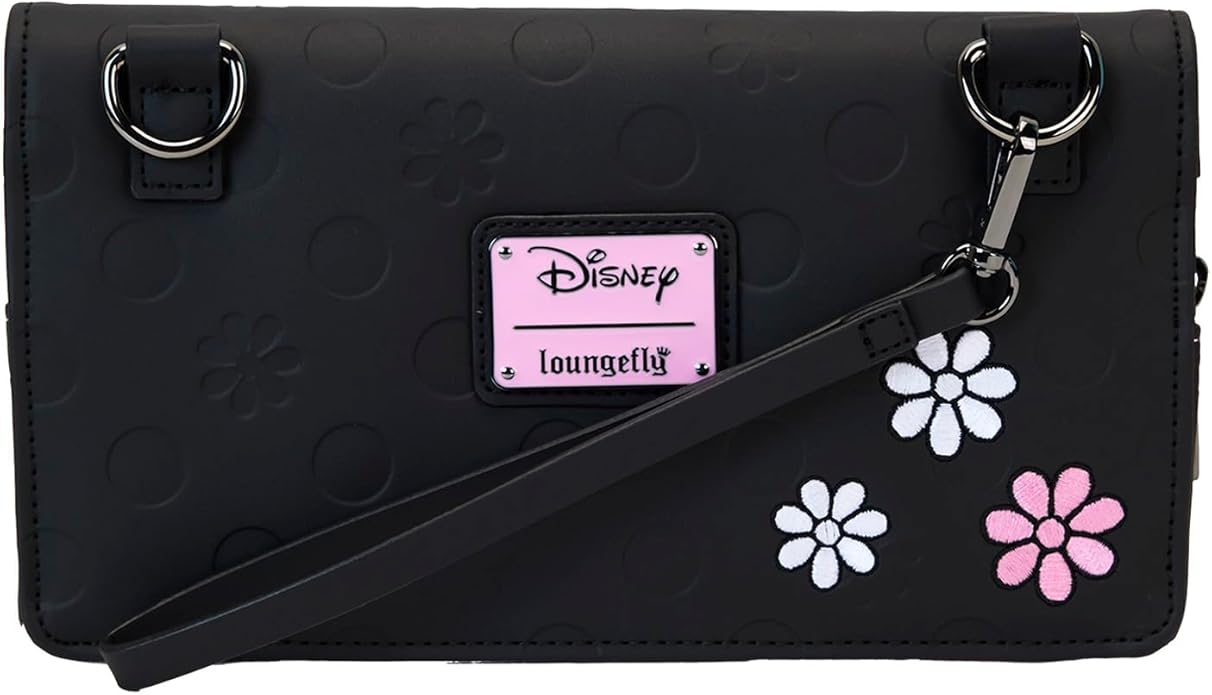 Loungefly Disney Minnie Floral Rock The Dots Clutch Crossbody Bag