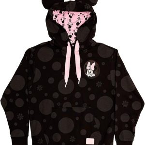 Loungefly Minnie Rocks The Dots Florals Unisex Hoodie