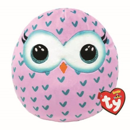 TY Winks Owl Squishy Beanie, 25.4cm