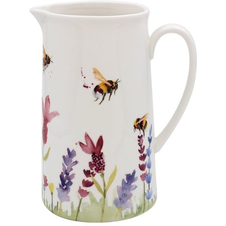 Large Lavender & Bees Jug, 17cm