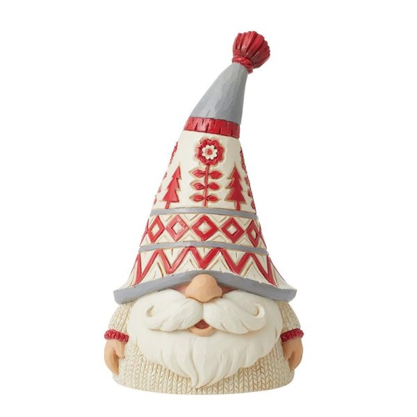 Jim Shore Heartwood Creek Nordic Noel Gnome in White Sweater