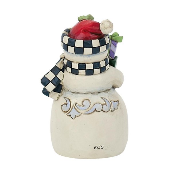 Jim Shore Heartwood Creek Snowman with Scarf & Hat Mini Figurine