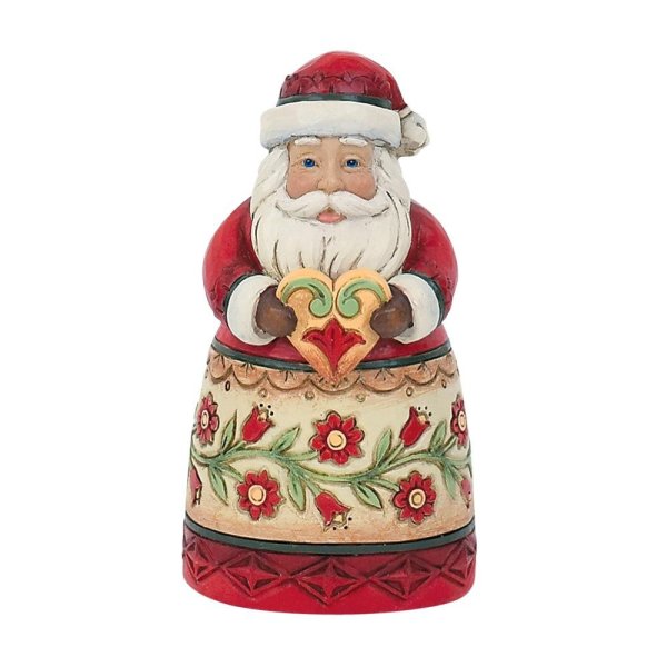 Jim Shore Heartwood Creek Santa with Heart Mini Figurine