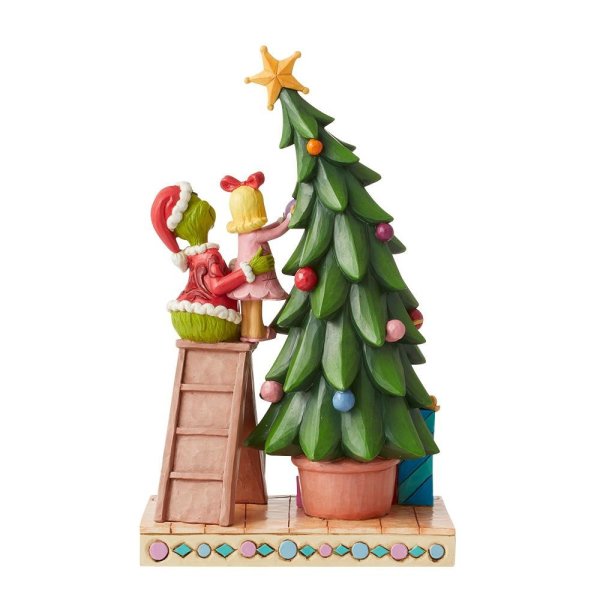 Jim Shore The Grinch and Cindy Lou Decorating the Tree Figurine