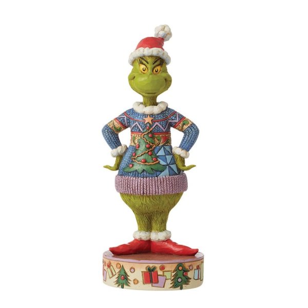 Jim Shore Grinch Wearing Ugly Sweater Figurine