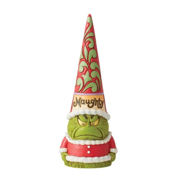 Jim Shore Two-Sided Naughty and Nice Grinch Gnome Figurine