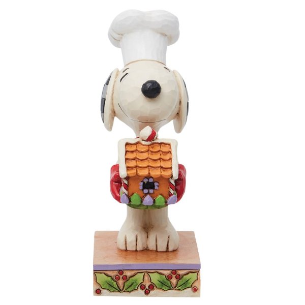 Jim Shore Snoopy Holding Gingerbread House Figurine