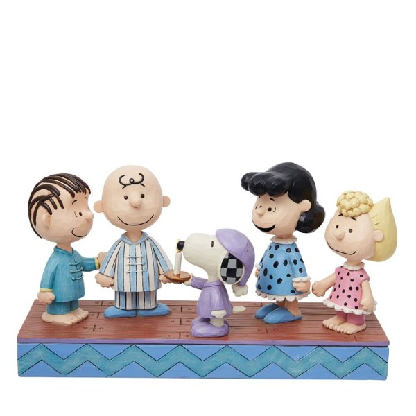 Jim Shore Peanunts Gang in Christmas PJ's Figurine