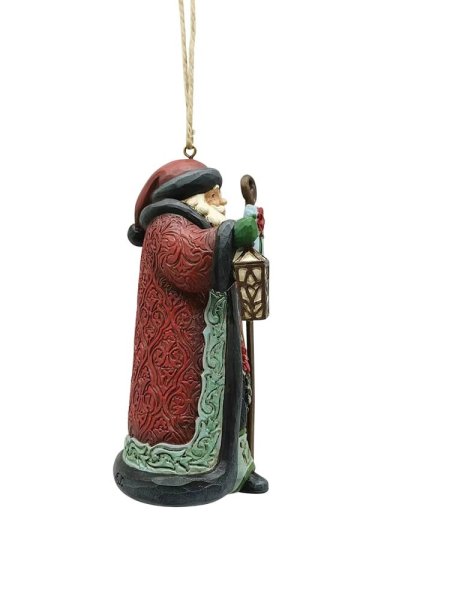 Jim Shore Holiday Manor Santa with Lantern Hanging Ornament