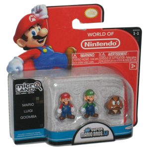 Nintendo Micro Land Mario Luigi And Goomba Figures - 68537