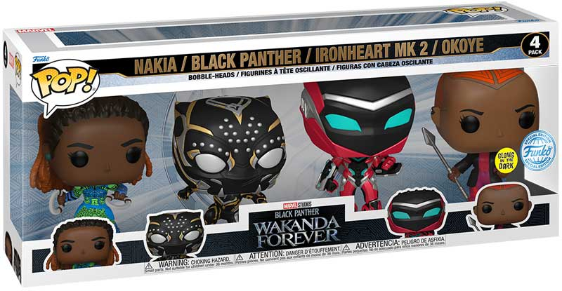 Funko Pop Marvel Black Panther Wakanda Forever - 4 Pack