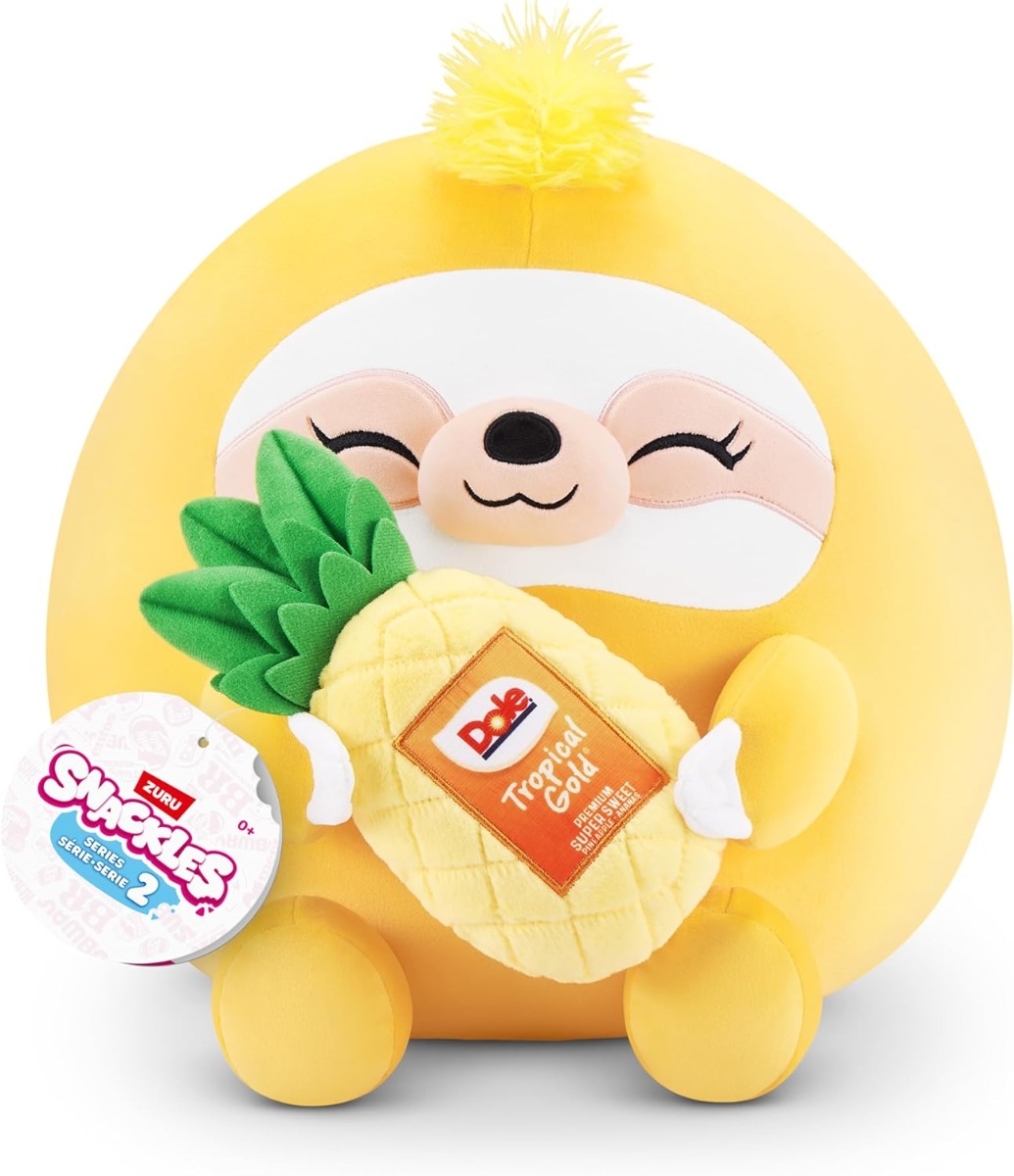 Snackles 14" Plush - Sloth & Dole (Pineapple)