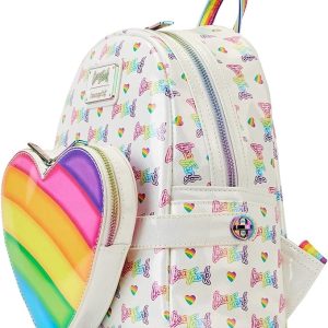 Loungefly Lisa Frank Rainbow Heart Mini Backpack with Waist Bag