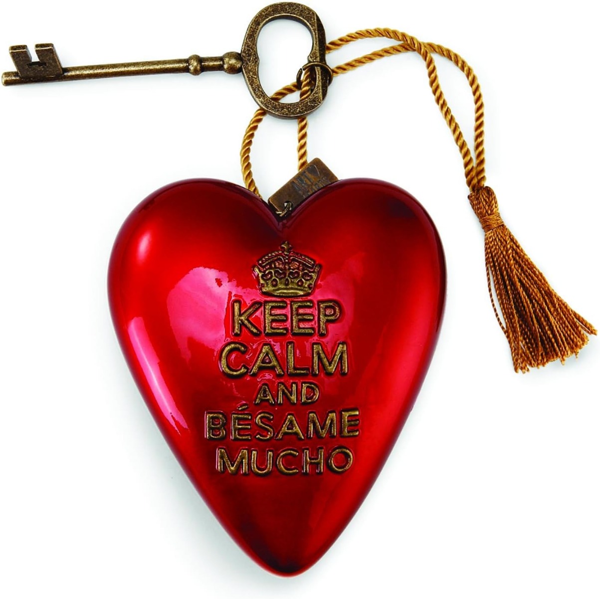 Art Hearts by Demdaco Keep Calm & Besame Mucho Ornament