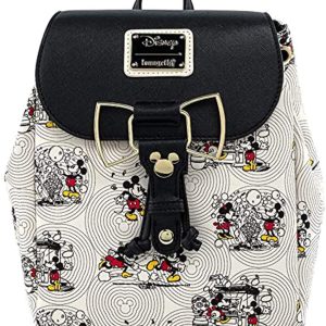 Loungefly Disney Mickey & Minnie Mouse Bow Hardware AOP Backpack - WDBK1310