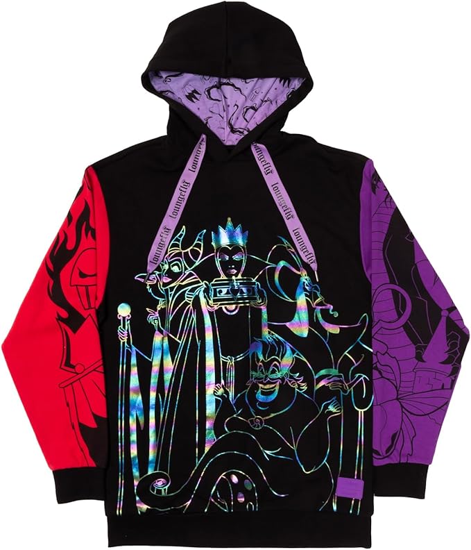 Loungefly Disney Villains Color Block Hooded Sweatshirt