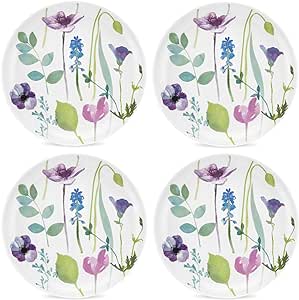 Portmeirion Water Garden Set of 4 22.5cm Coupe Side Plates