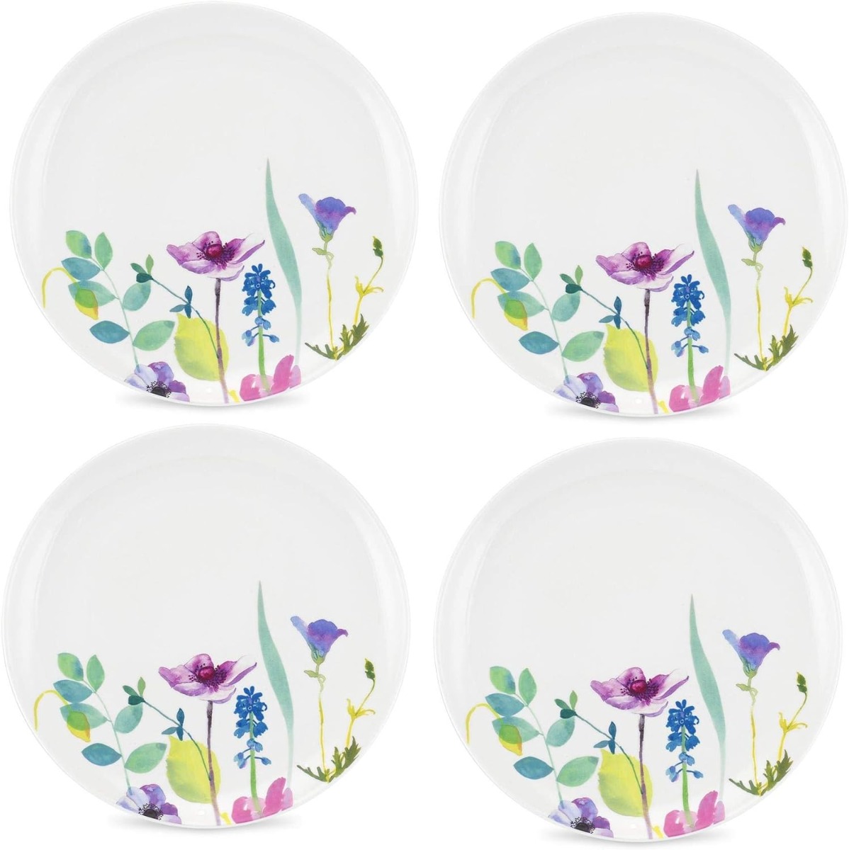 Portmeirion Water Garden Set of 4 27.5cm Coupe Dinner Plates