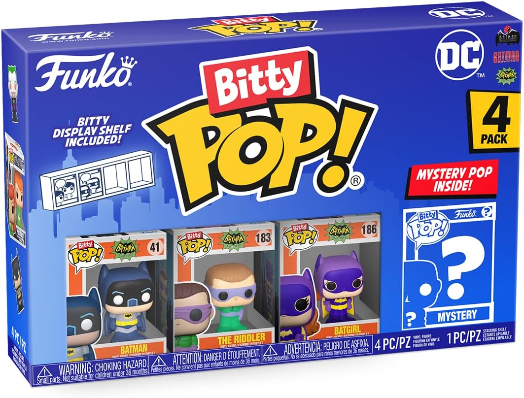 Funko Bitty Pop - DC Batman - Batman - The Riddler - Batgirl + Mystery