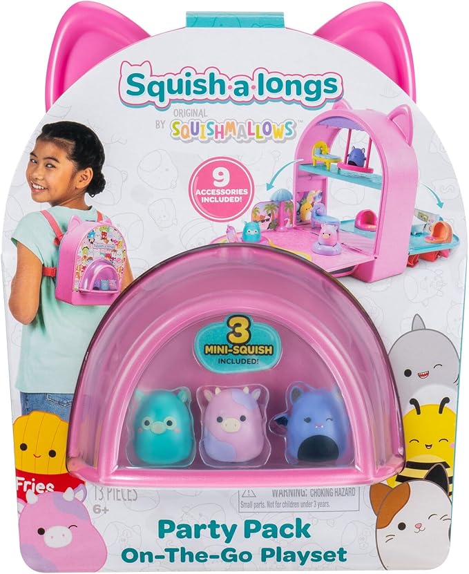 Squishmallows Squish-A-Long Party Pack On-the-Go Playset