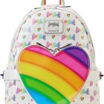 Loungefly Lisa Frank Rainbow Heart Mini Backpack with Waist Bag