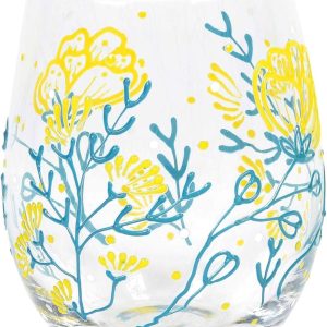 Enesco Izzy and Oliver Floral Stemless Glass