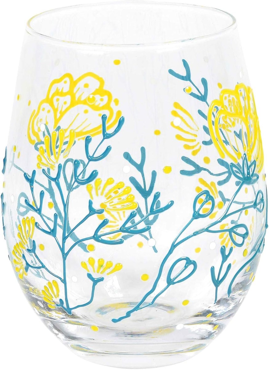 Enesco Izzy and Oliver Floral Stemless Glass