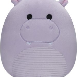 Squishmallows 7.5-Inch Hanna Purple Hippo with Corduroy Belly