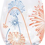 Enesco Izzy and Oliver Fireworks Stemless Glass