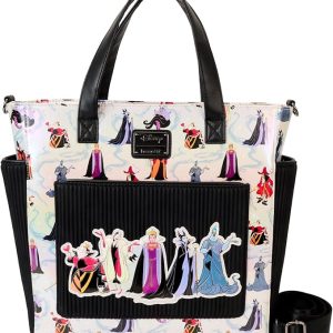 Loungefly Disney Villains AOP Convertible Backpack and Tote Bag