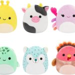 Micromallows Squishmallows 6-Pack – Cailey Crab, Cole Turtle, Connor Cow, Gavi Turkey, Hasani Hedgehog, Zarina Banana Slug