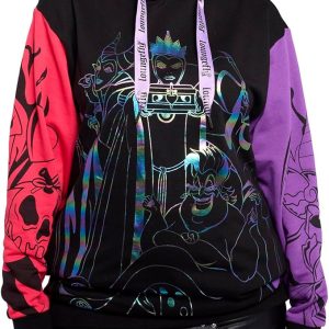 Loungefly Disney Villains Color Block Hooded Sweatshirt