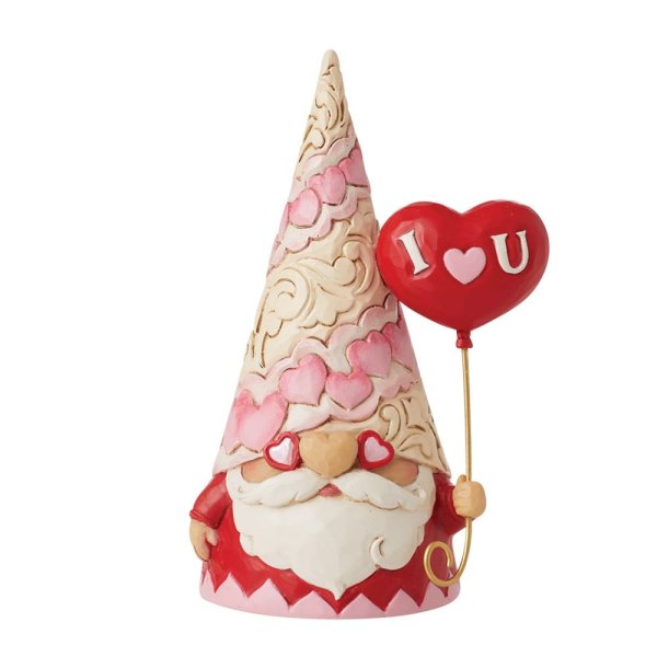 Jim Shore Heartwood Creek Gnome with Heart Balloon Figurine