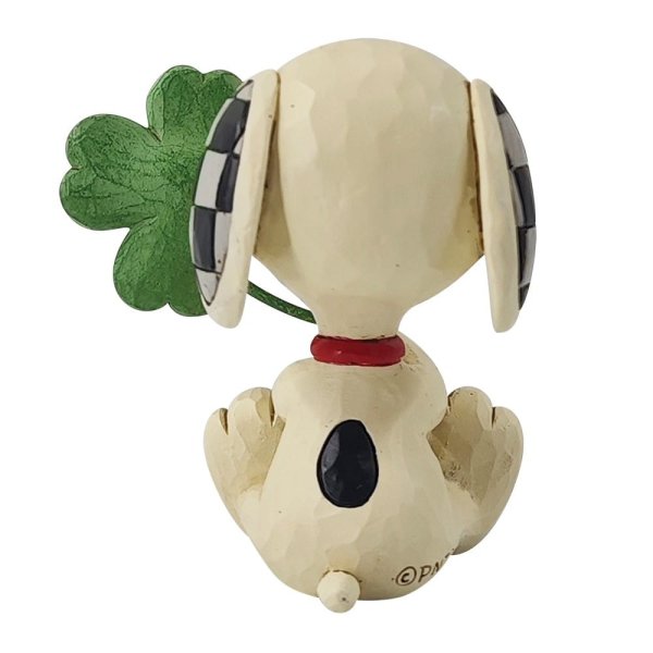 Jim Shore Peanuts Snoopy with Clover Mini Figurine