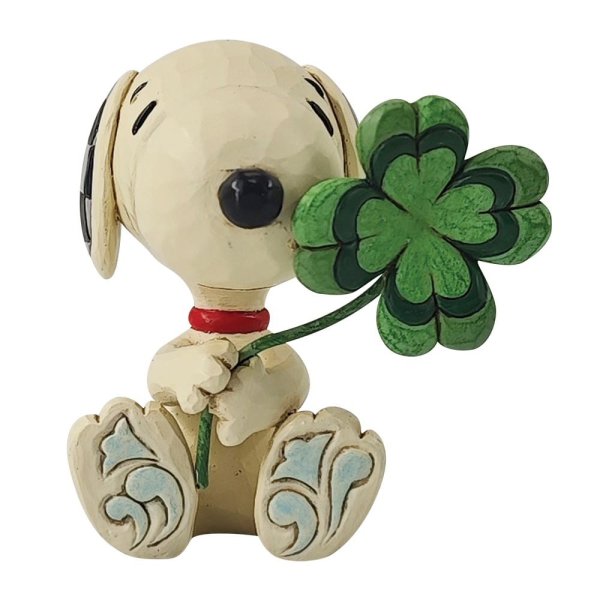 Jim Shore Peanuts Snoopy with Clover Mini Figurine