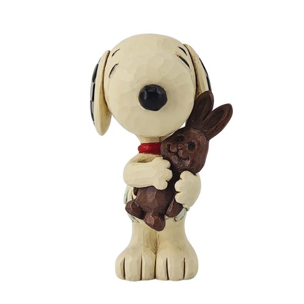 Jim Shore Peanuts Snoopy with a Chocolate Bunny Mini Figurine