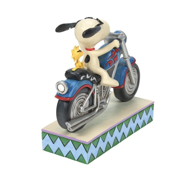 Jim Shore Snoopy and Woodstock Riding a Motorcycle Figurine