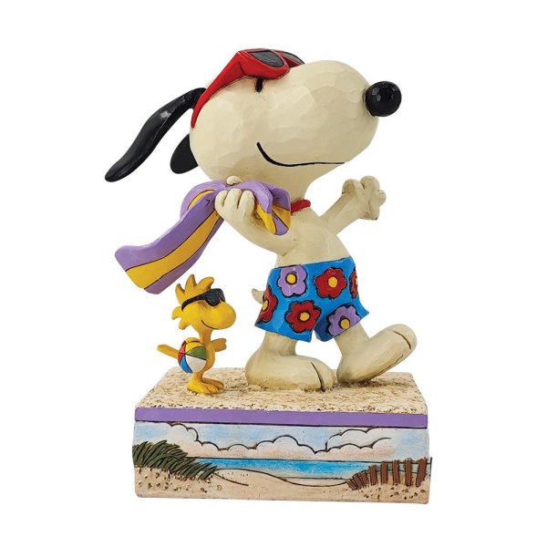 Jim Shore Peanuts Snoopy & Woodstock on the Beach Figurine