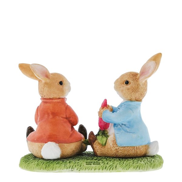 Beatrix Potter Peter Rabbit & Benjamin Eating Vegetables Figurine