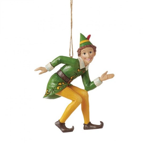 Jim Shore Crouching Buddy the Elf Hanging Ornament