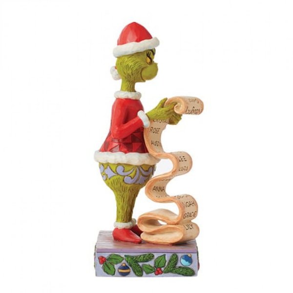 Jim Shore Grinch Holding Nighty / Nice List Figurine