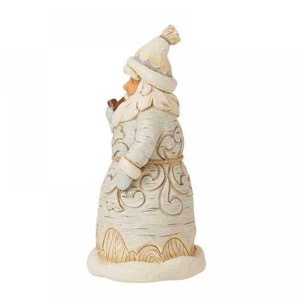 Jim Shore Heartwood Creek White Woodland Carved Santa Figurine