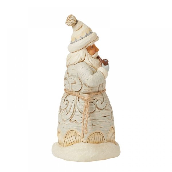 Jim Shore Heartwood Creek White Woodland Carved Santa Figurine