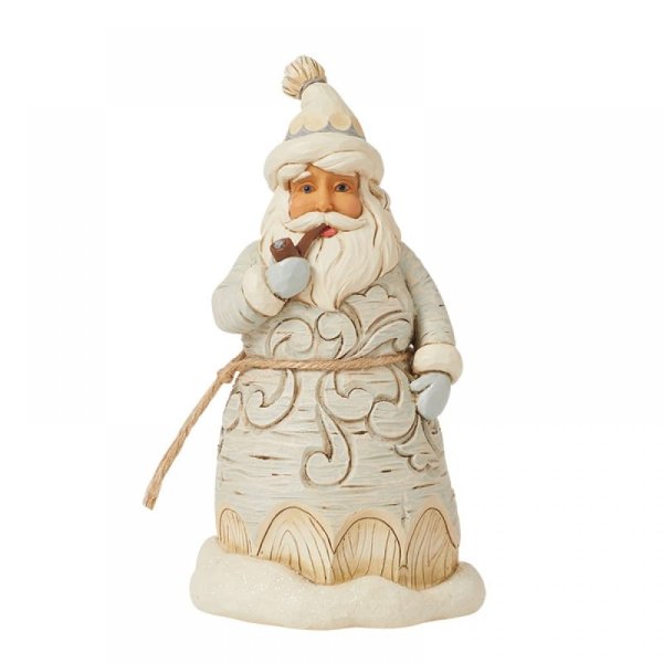 Jim Shore Heartwood Creek White Woodland Carved Santa Figurine