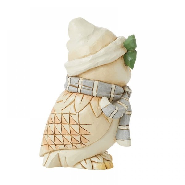 Jim Shore Heartwood Creek White Woodland Owl with Scarf Figurine