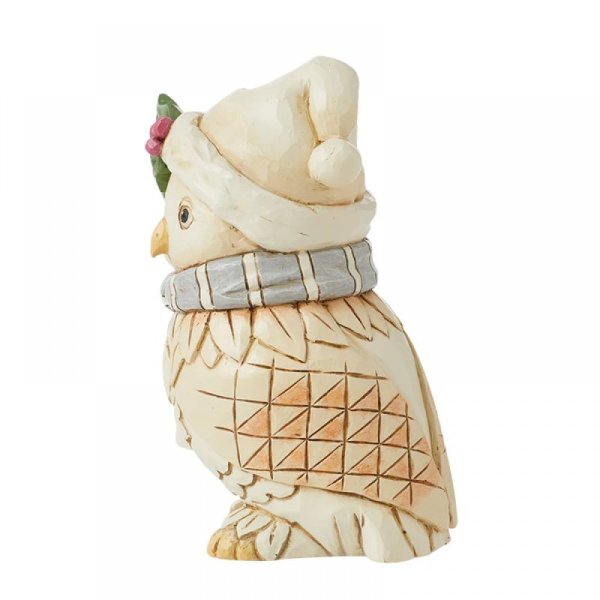 Jim Shore Heartwood Creek White Woodland Owl with Scarf Figurine