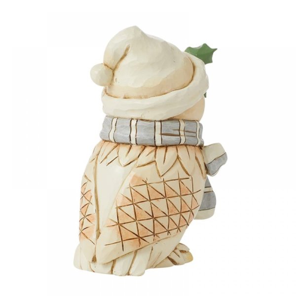 Jim Shore Heartwood Creek White Woodland Owl with Scarf Figurine