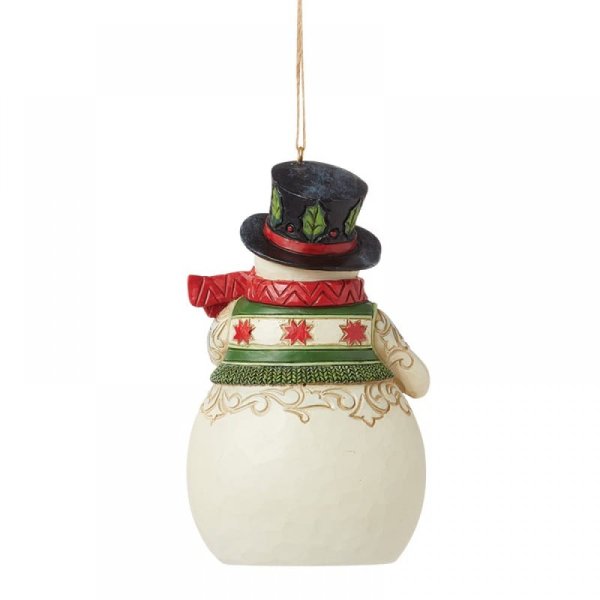 Heartwood Creek Snowman with Cardinal Scene Hanging Ornament