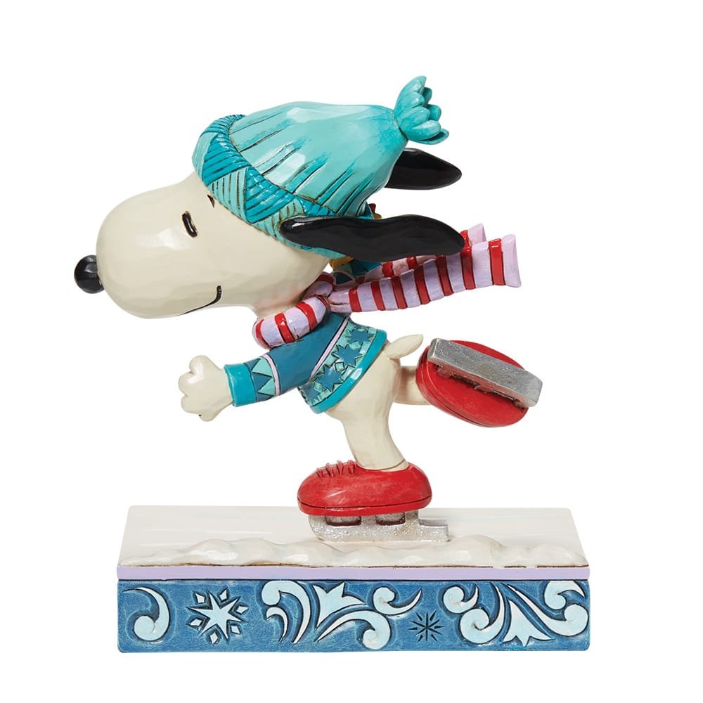 Jim Shore Peanuts Snoopy and Woodstock Skating Figurine