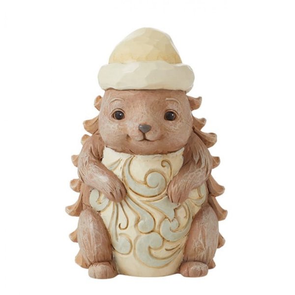 Jim Shore Heartwood Creek White Woodland Pinecone Hedgehog Figurine